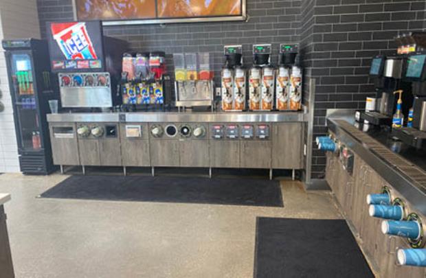 c-store beverage cabinet display set-up