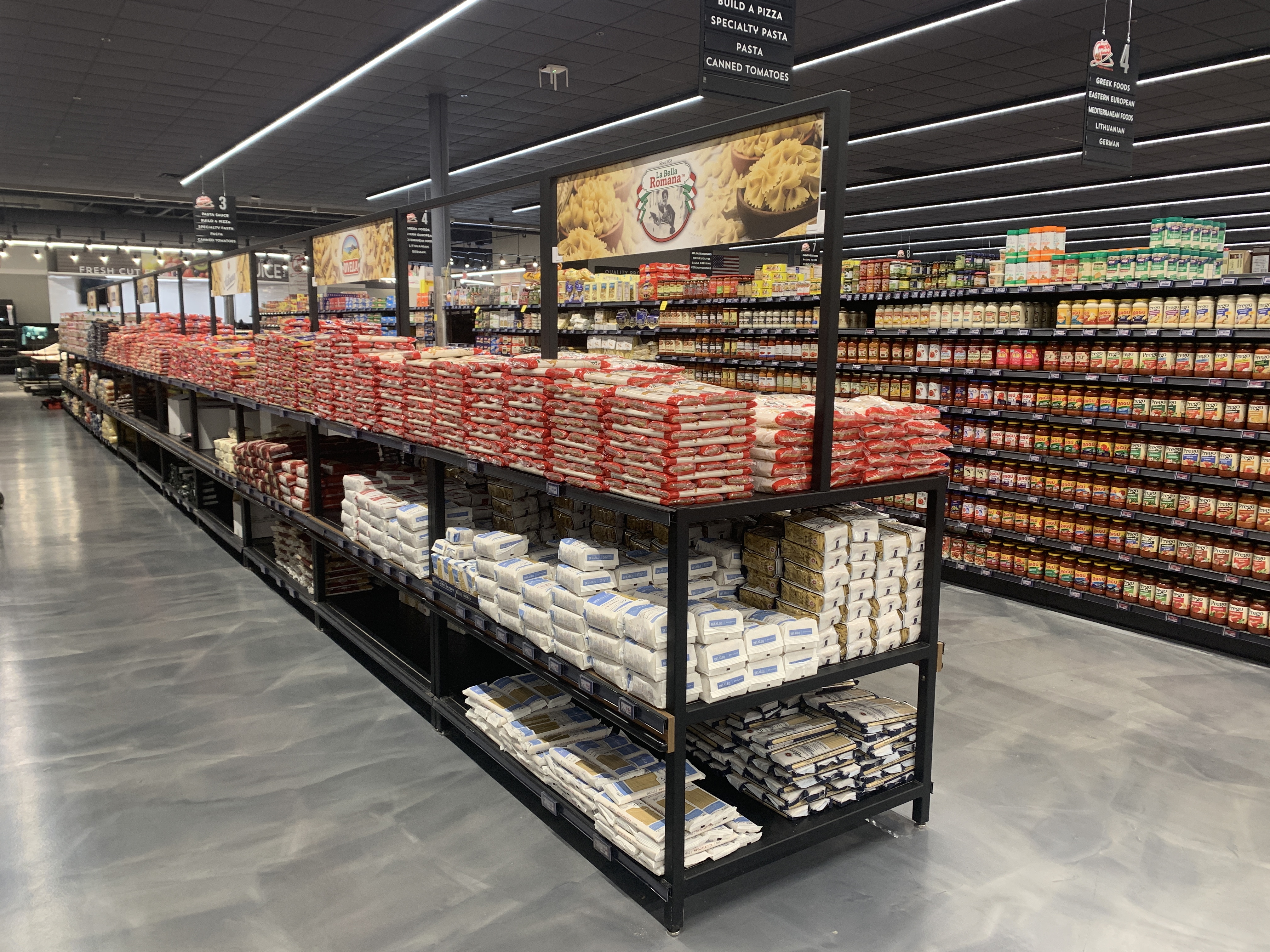 grocery store metal shelving supplier