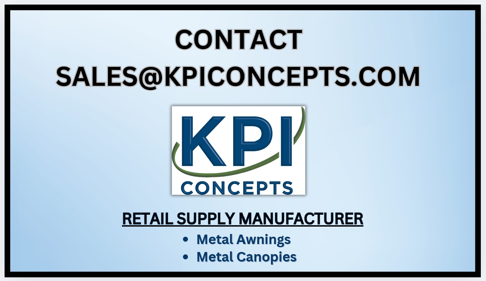 Contact Sales Retail Supplier KPI Concepts