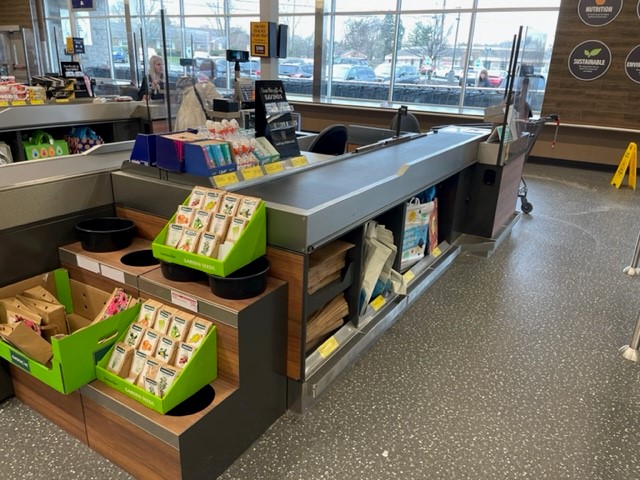 supermarket checkout lane