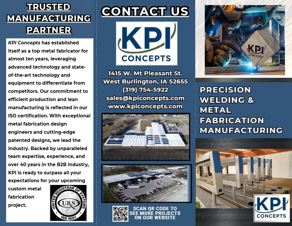 Metal Fabrication And Custom Parts Components Brochure